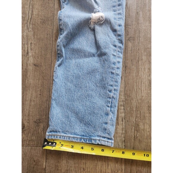 LEVI'S Premium Wedgie Straight Jeans Womens 26 Button Fly Light Blue Denim - Picture 7 of 7